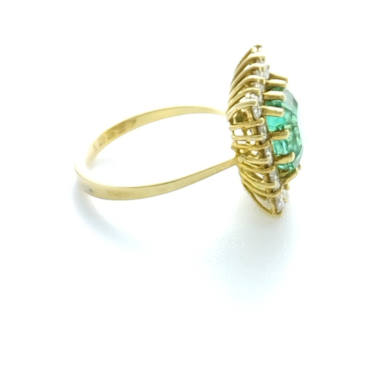 Ring Yellow Gold Emerald & Diamond -photo-2