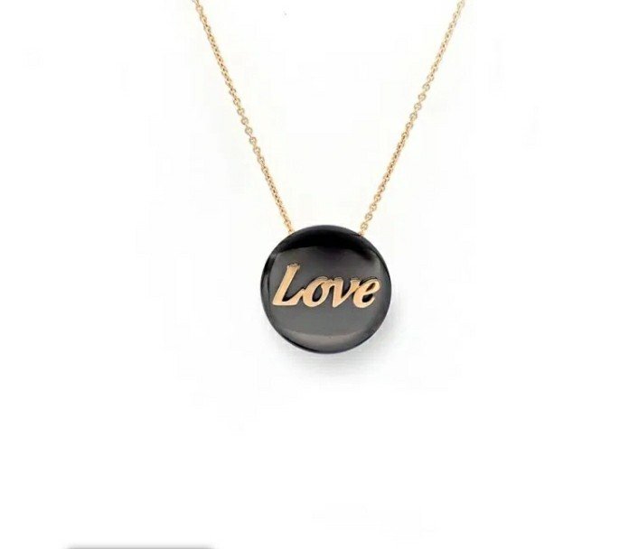 Pendentif love Or Rose & Or Noir 