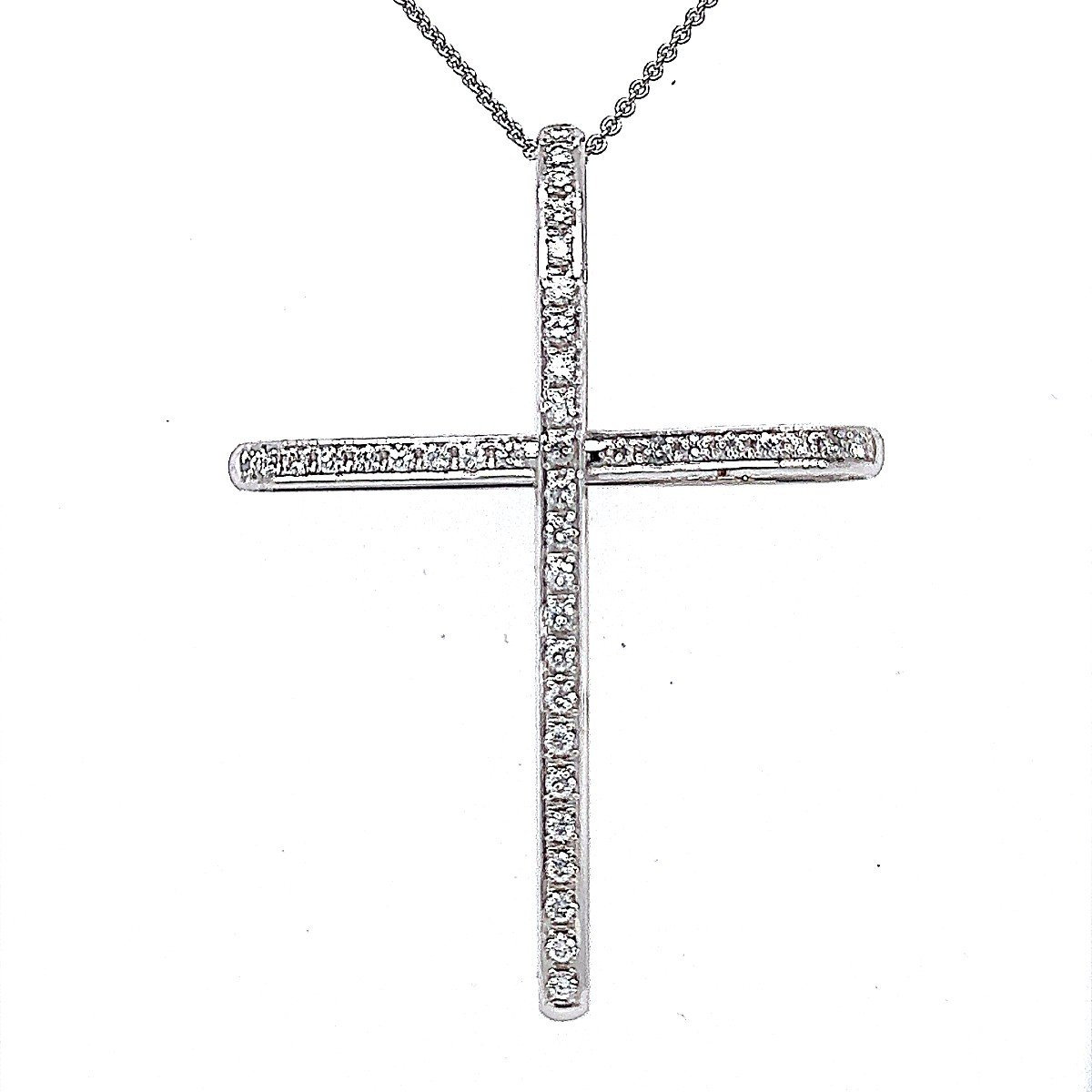 Pendentif Croix & Diamants