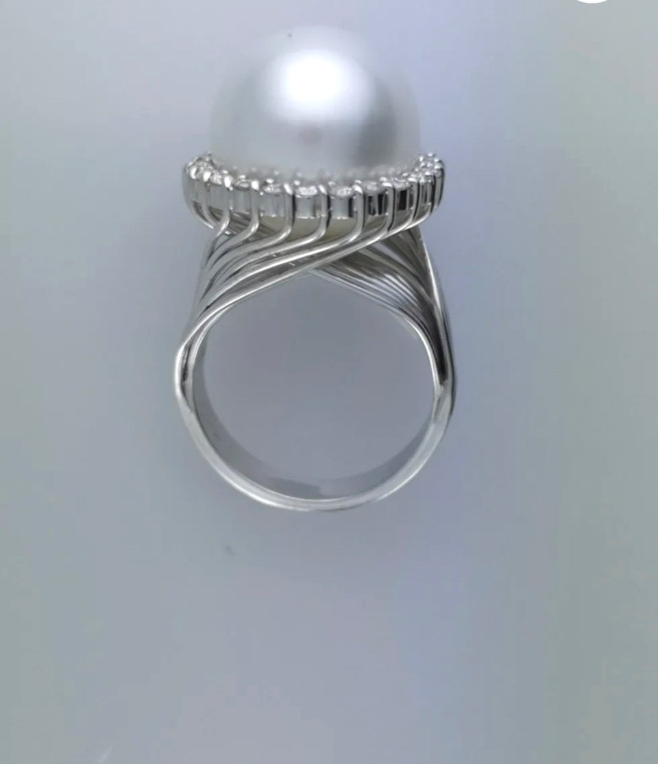 Bague Perle & Diamants -photo-2