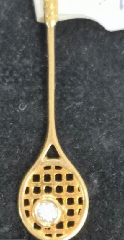 Tennis Racket Pendant   & Diamant