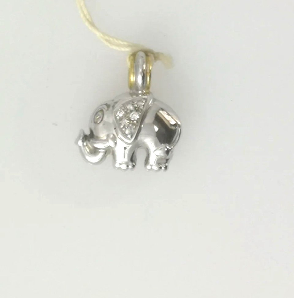 Elephant & Diamonds Pendant