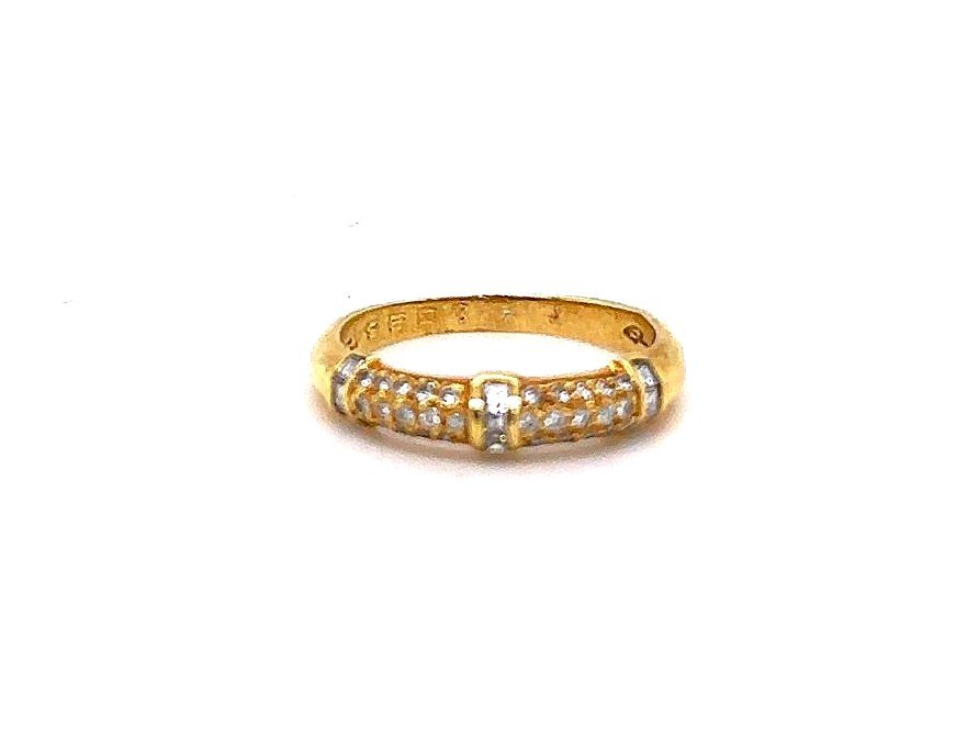 Bague Or Jaune Baguettes & Diamants  