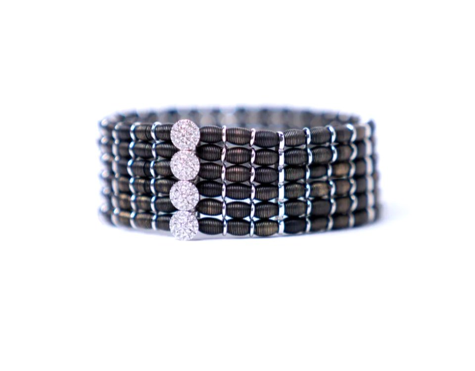 Bracelet 18ct. Or Noir Rodhié  & Diamants