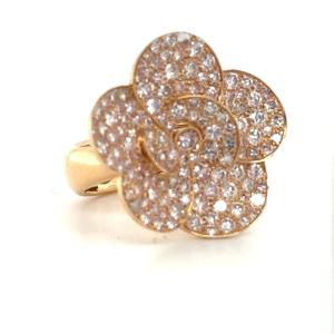 Bague Fleur Or Rose & Diamants 