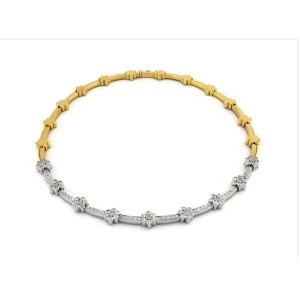 Collier Diamants Bicolore 18 Kt. Occasion du moi 