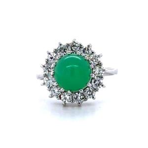  Old Agate Ring Surrounded By Diamonds