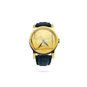 "yellow Gold Watch With Leather Strap 'gio Pomodoro'"