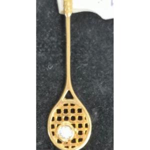 Tennis Racket Pendant & Diamond