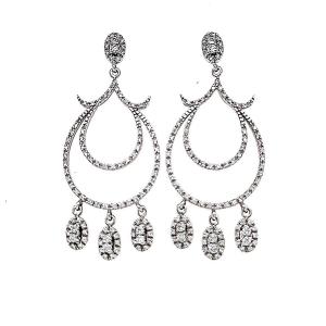 Boucles D’oreilles Pendant & Diamants