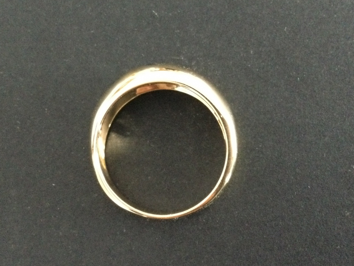 Bague Jonc Or Jaune Et Saphirs Fins-photo-1