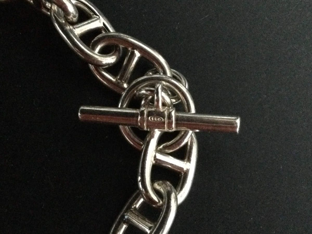 Collier Argent Mailles Marines-photo-3