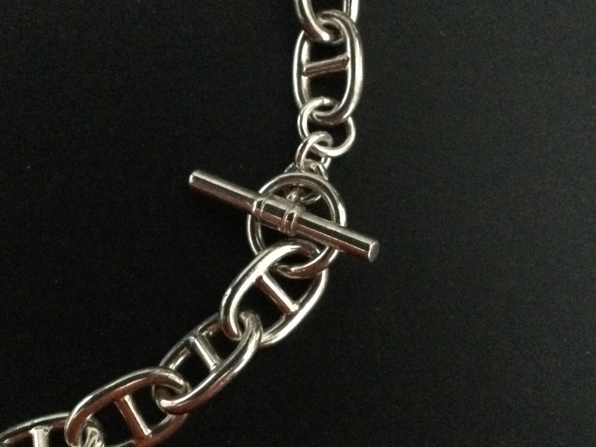 Collier Argent Mailles Marines-photo-4