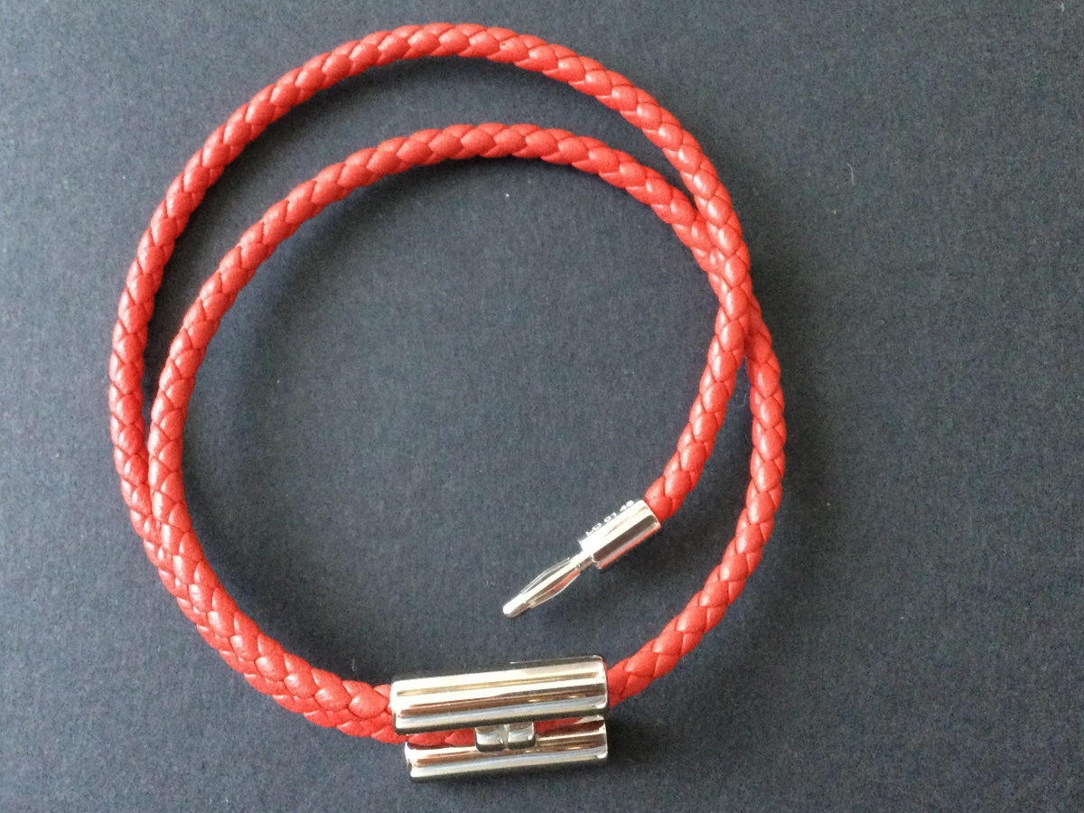 Bracelet TOURNIS tresse rouge-photo-2