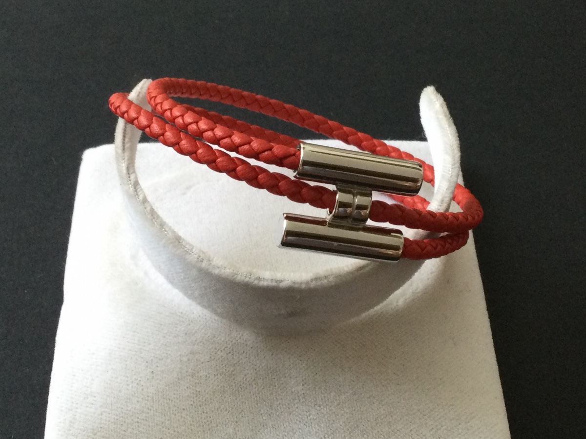 Bracelet TOURNIS tresse rouge-photo-4
