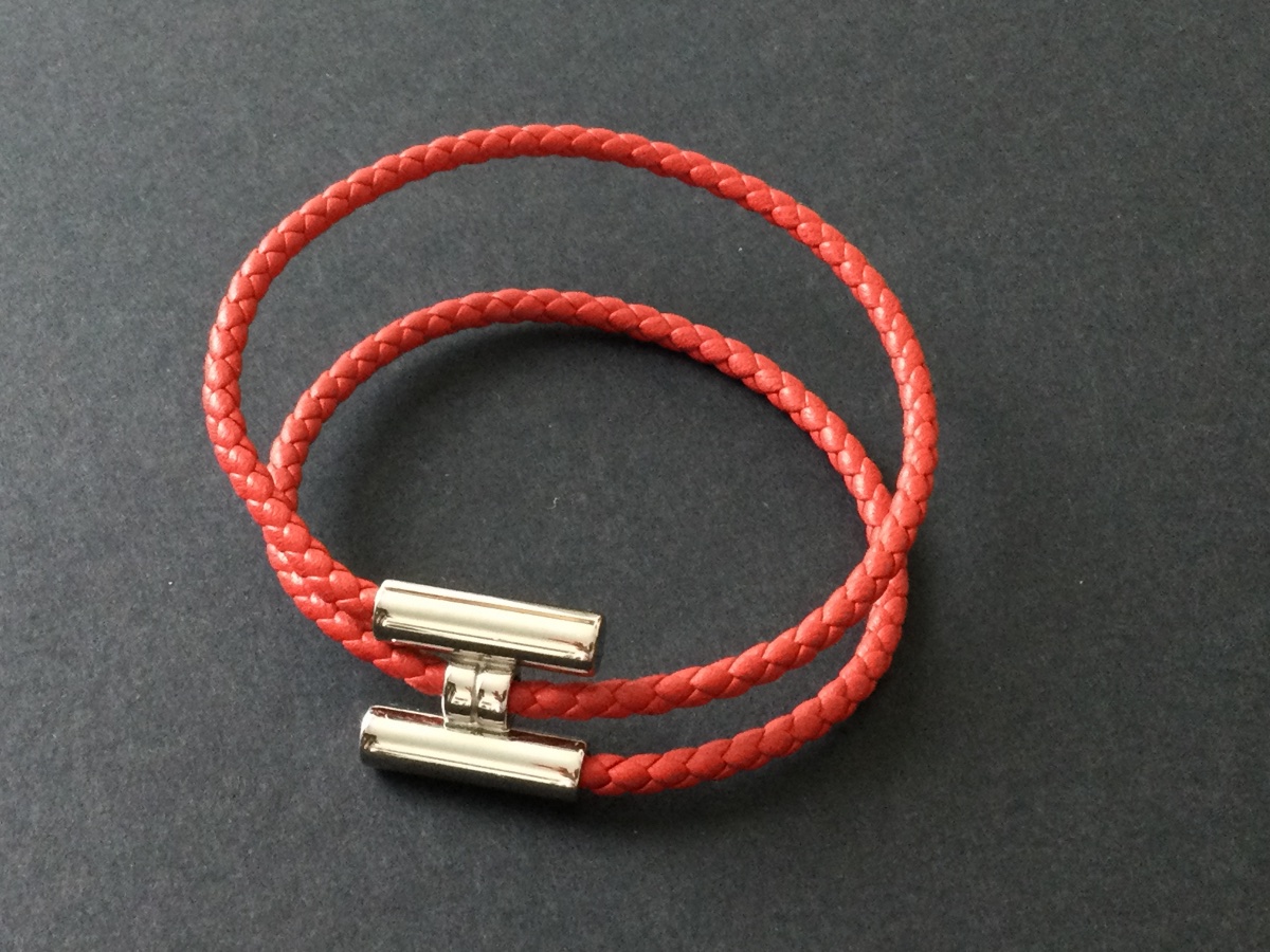 Bracelet TOURNIS tresse rouge