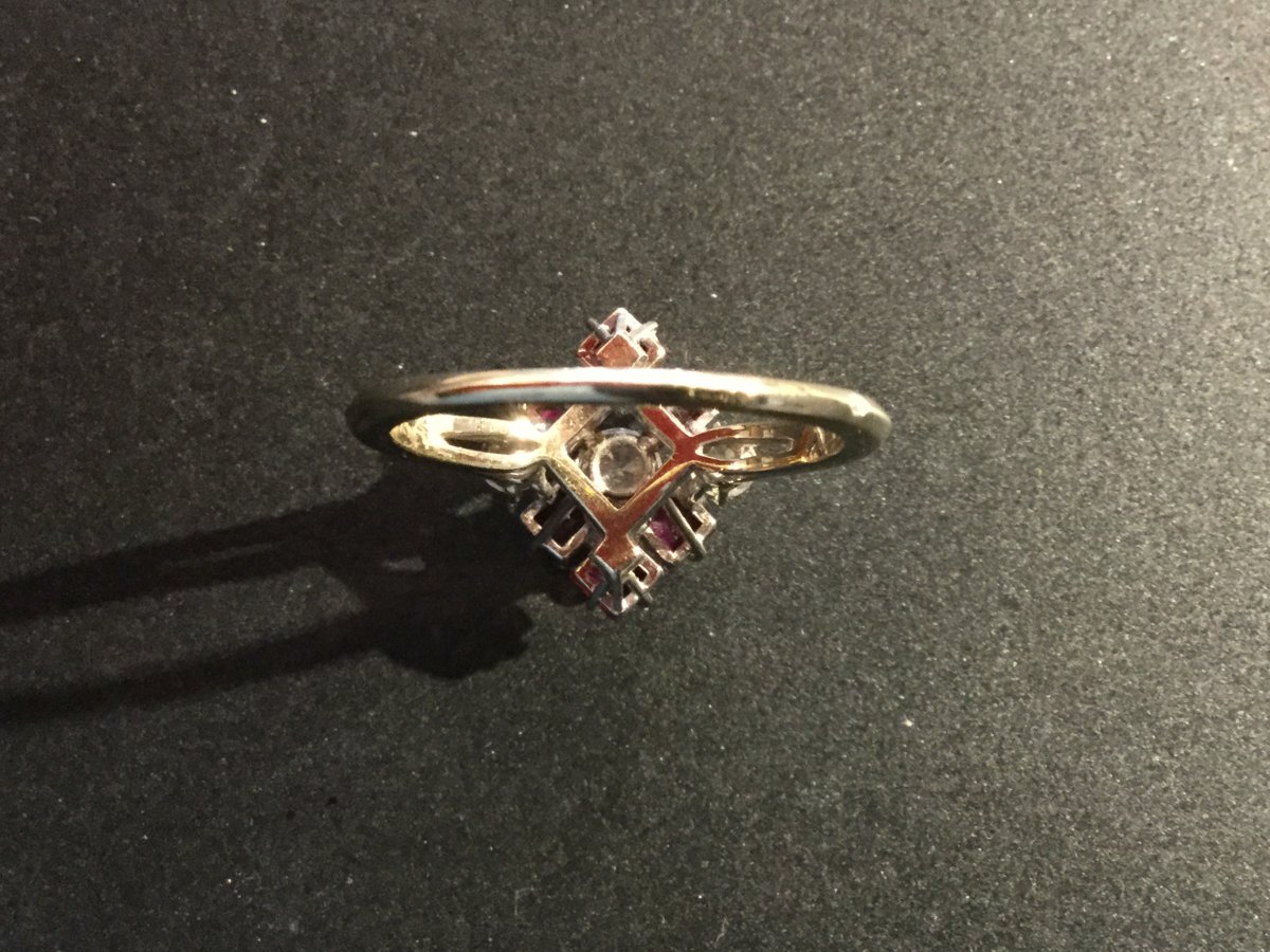 Ring White Gold Diamonds And Rubies-photo-3