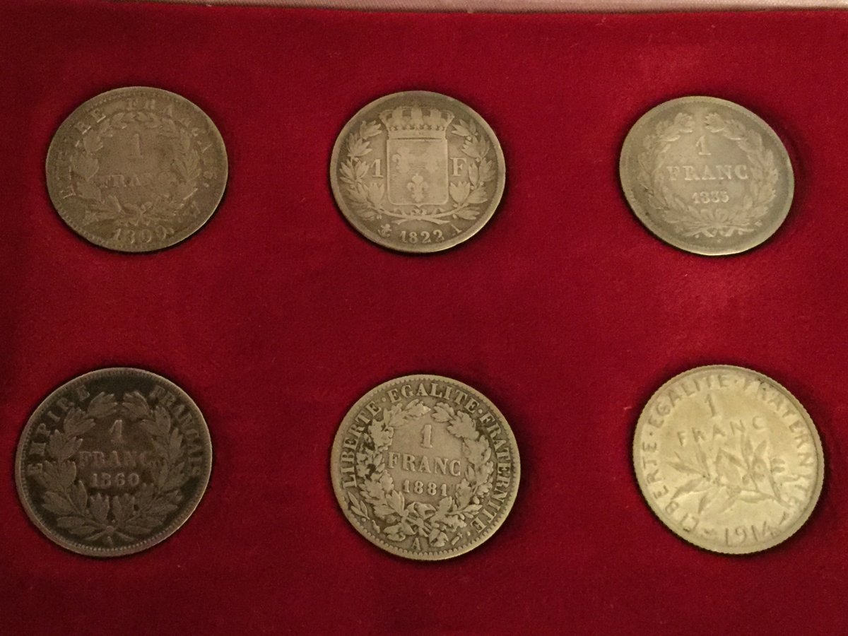 Coffret Pièces De 1 Francs En Argent -photo-2