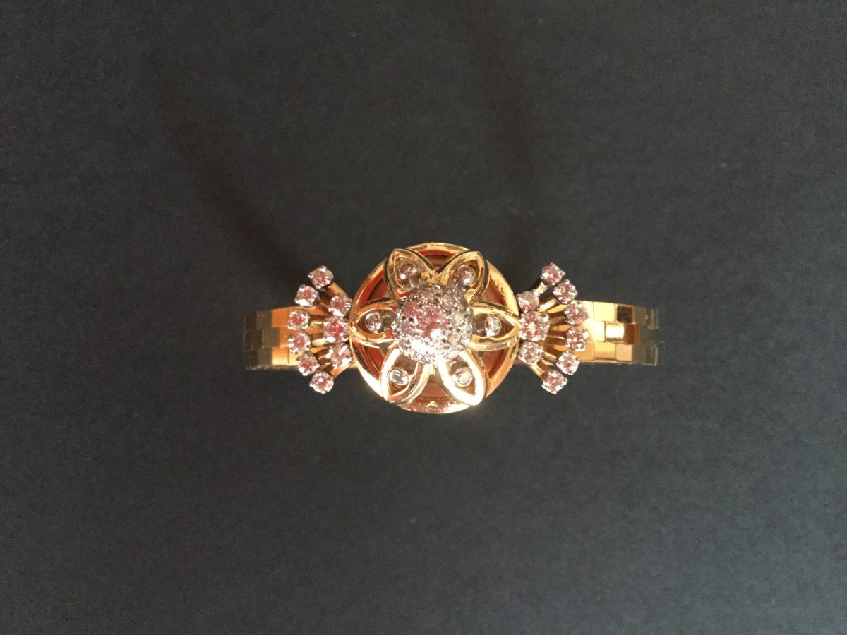 Montre Bracelet Diamants En Or 18 Kts