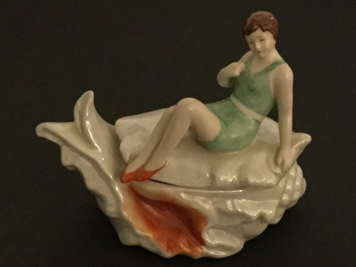 Bather Art Deco In. Porcelain