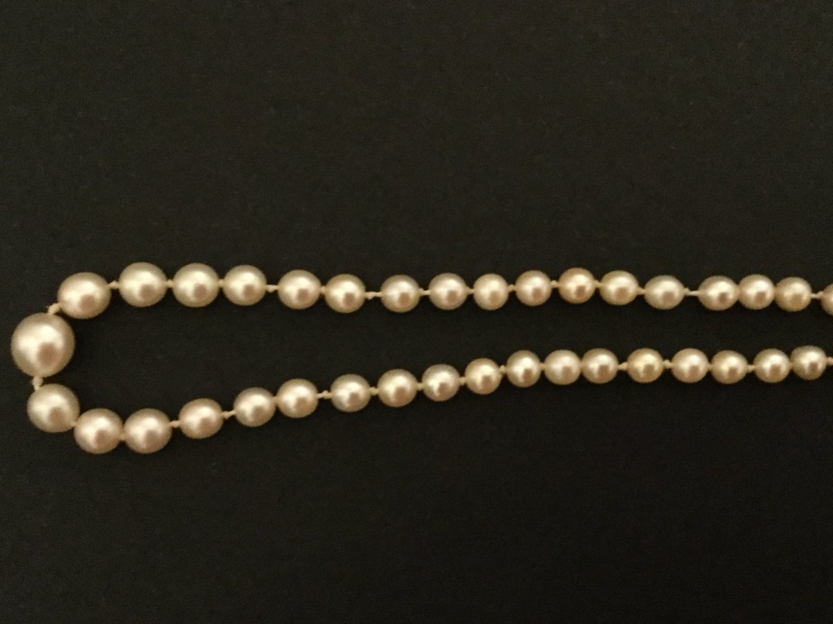 Collier De Perles Fines Fermoir Or Jaune -photo-1