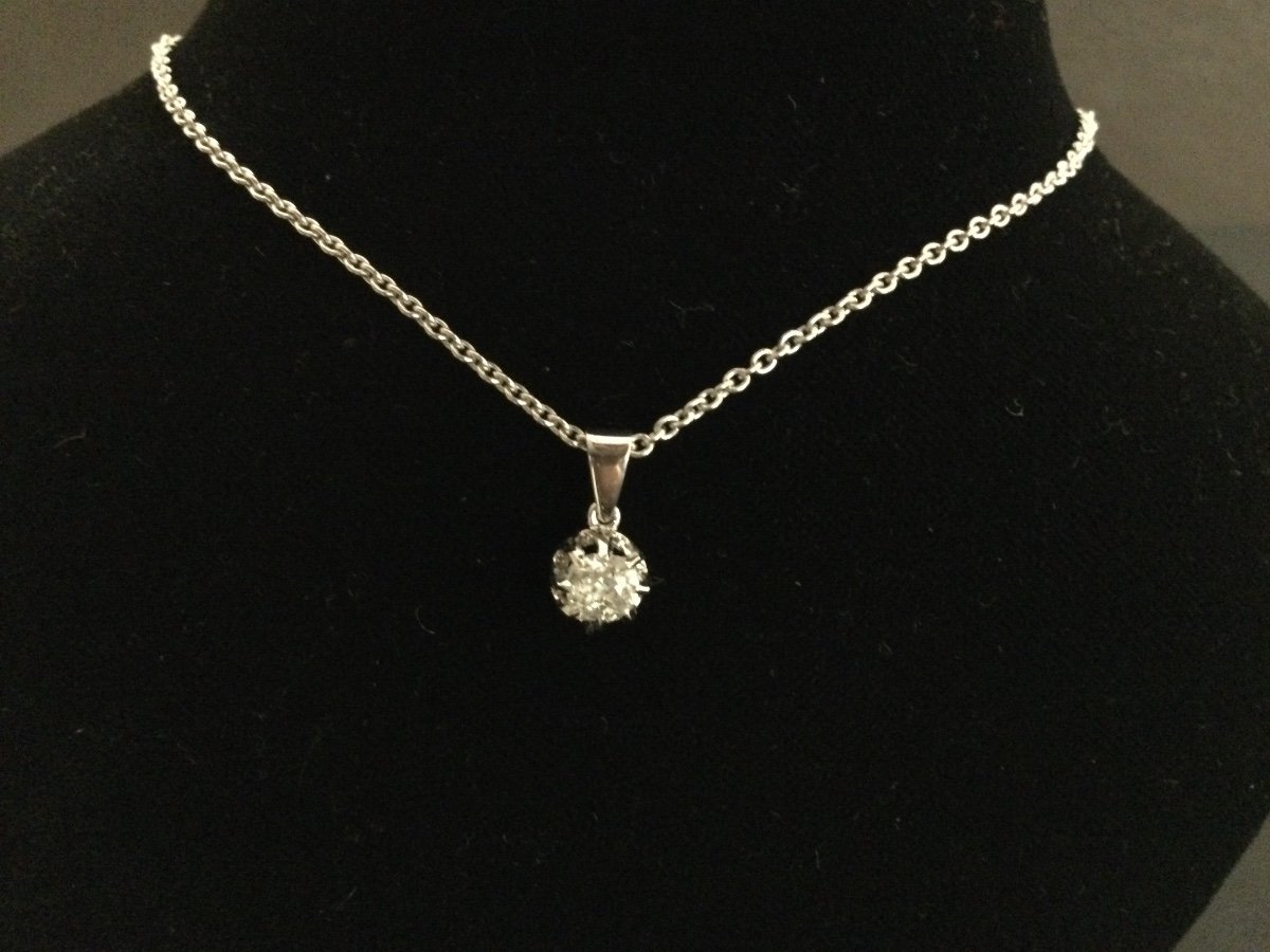 White Gold Diamond Choker-photo-1