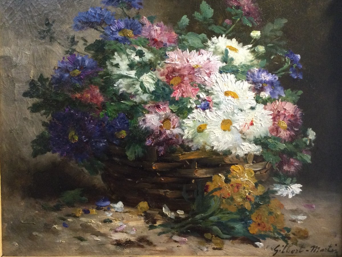 Panier De Fleurs De Charles Gilbert Martin-photo-2