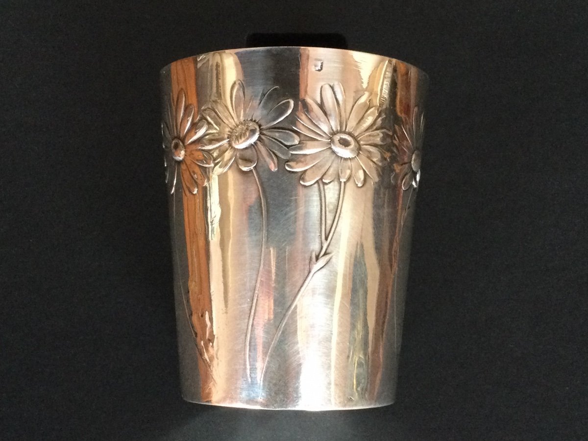 Timbale Argent Massif Art Nouveau 