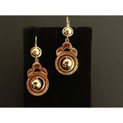 Boucles d'Oreilles Provençales XIX En Or 