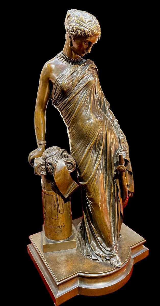 Bronze d'une joueuse De Lyre Par Pradier-photo-1