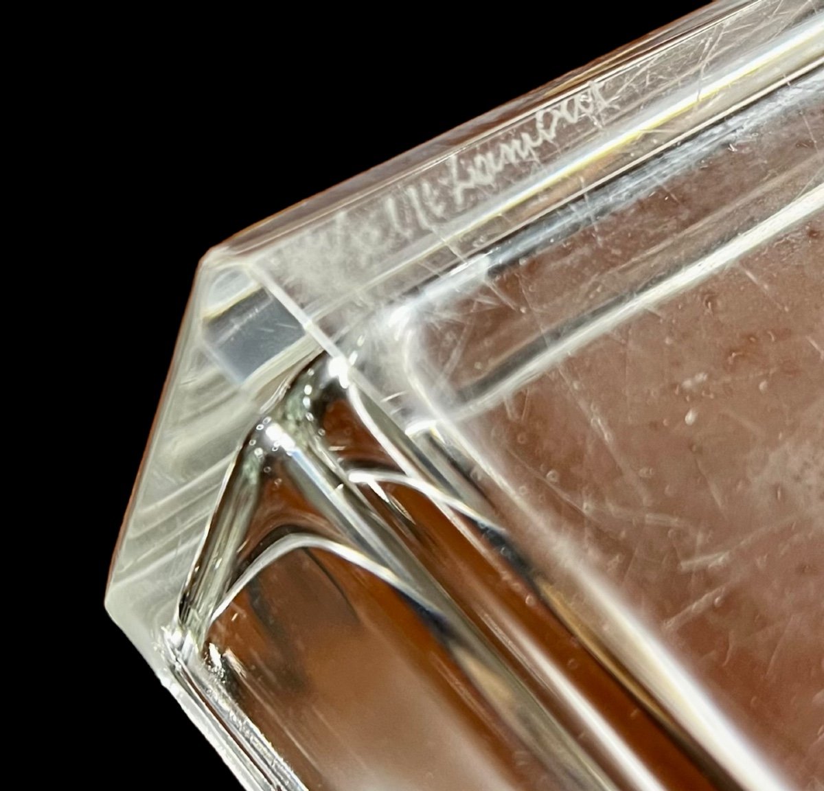 Val Saint-lambert Crystal Candy Jar.-photo-3