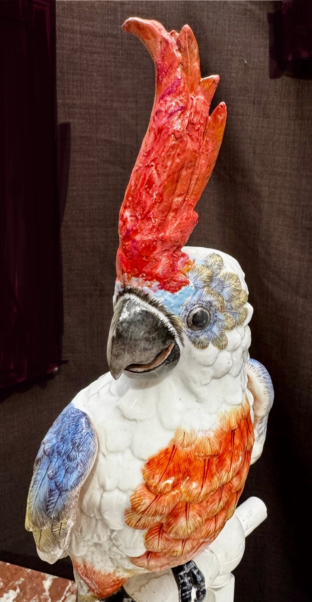 Perroquet Cacatoès En Porcelaine -photo-3