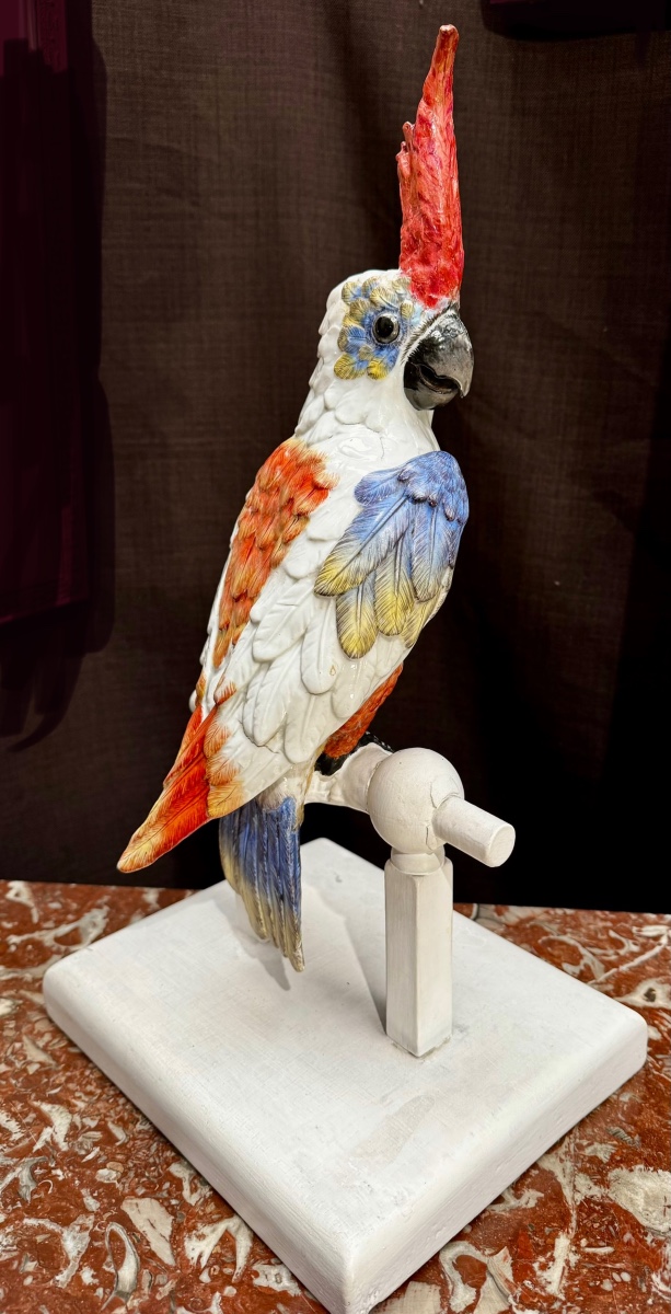 Perroquet Cacatoès En Porcelaine -photo-4