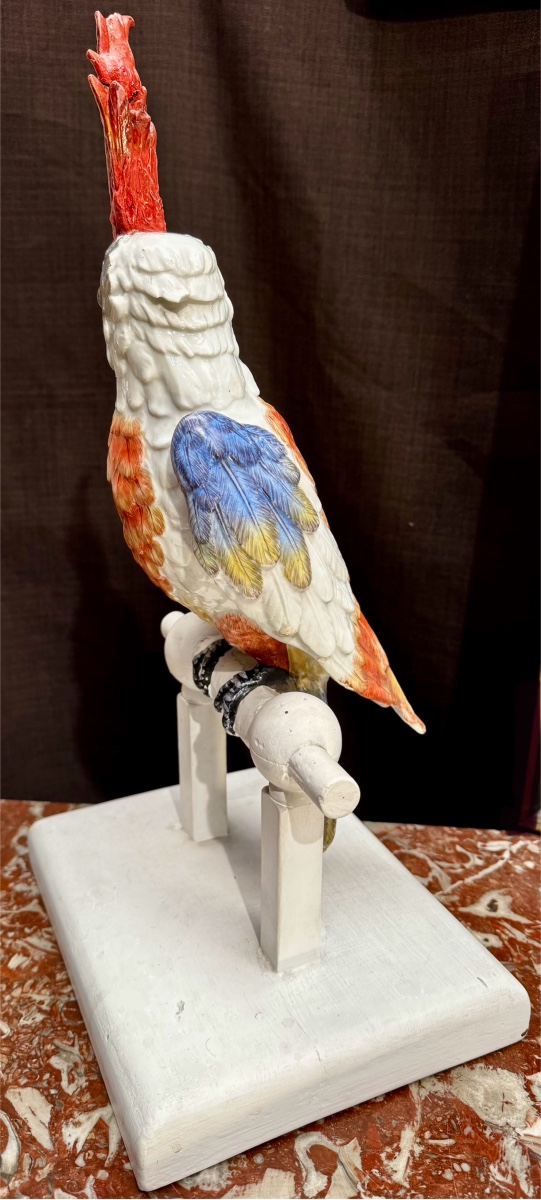 Perroquet Cacatoès En Porcelaine -photo-1