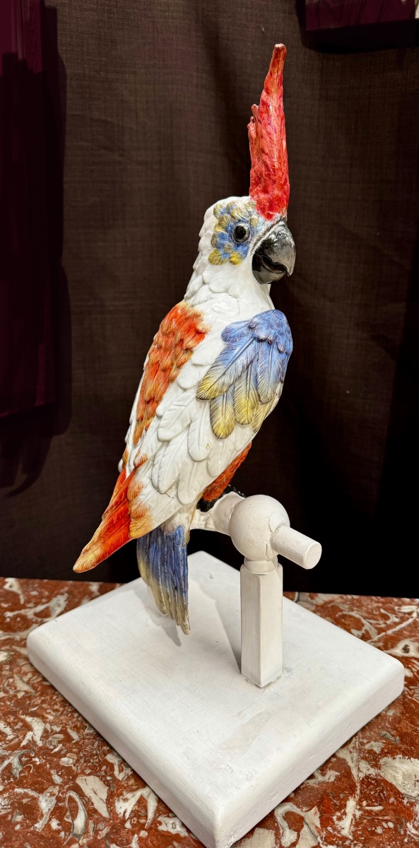 Perroquet Cacatoès En Porcelaine -photo-3