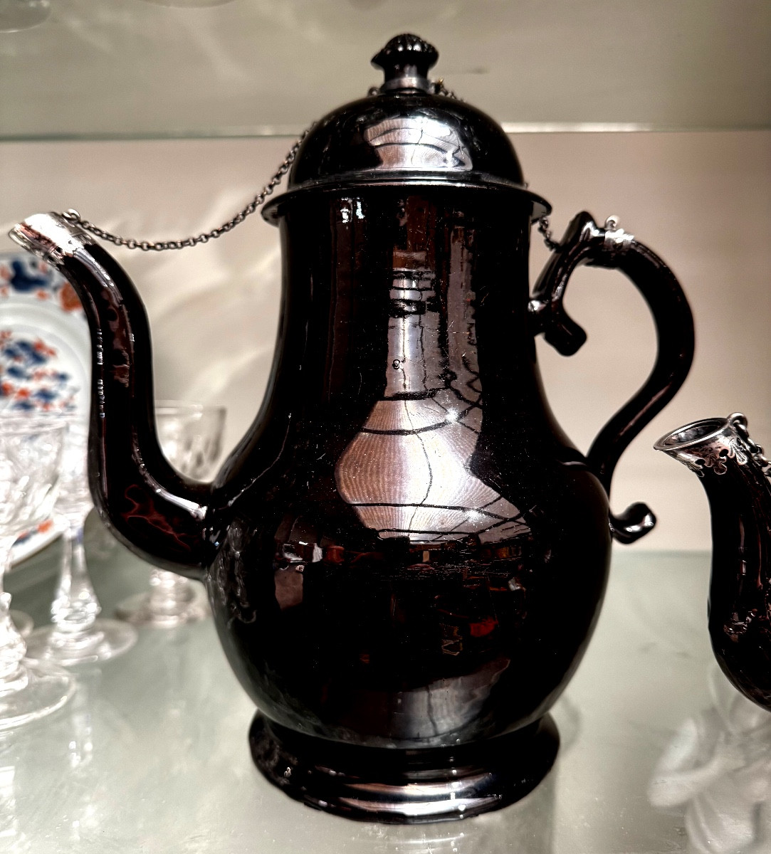 Namur Earthenware Coffee And Teapot 