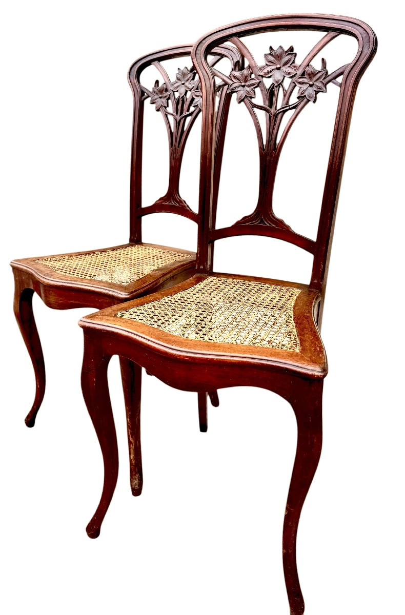 Pair Of Art Nouveau Chairs -photo-1