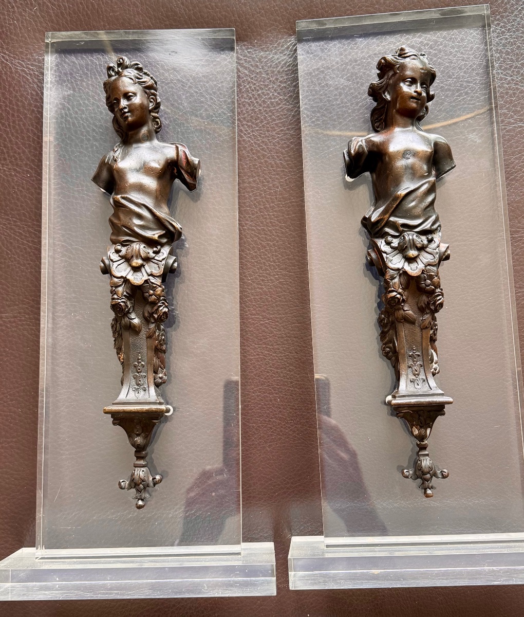 Pair Of Decorative Bronze Ornaments -photo-1