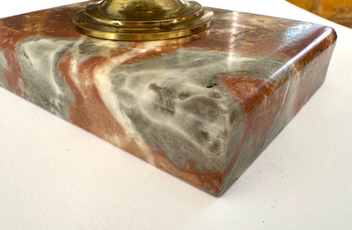 Presse papier en bronze sur marbre -photo-1