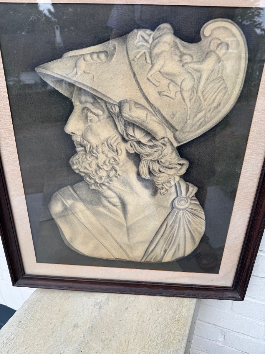 Portrait du buste de Menelas roi de Sparte de la mythologie grecque -photo-4