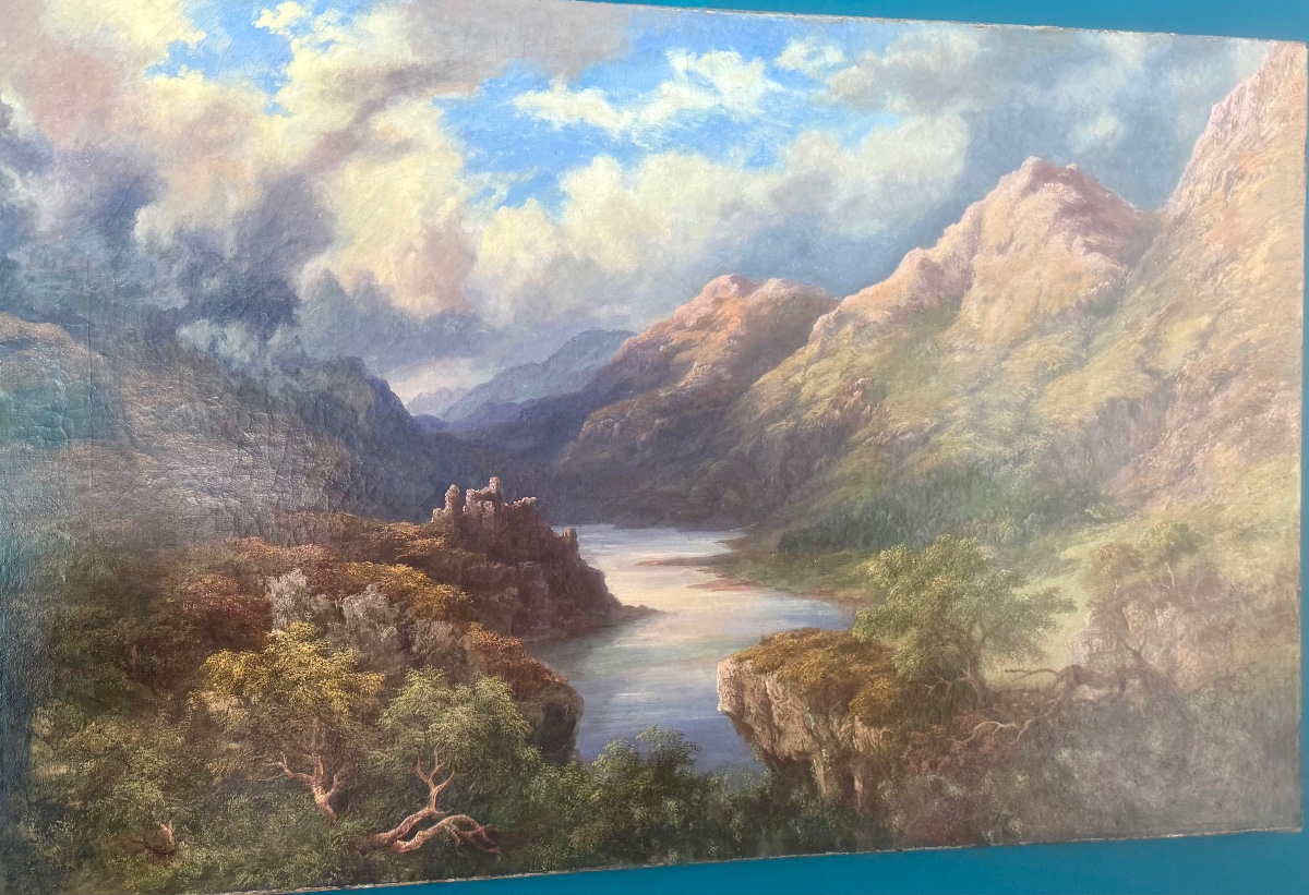 View Of A Ruined Castle In A Scottish Landscape. Mcneil Robert Mcleay (scottish, 1802–1878)