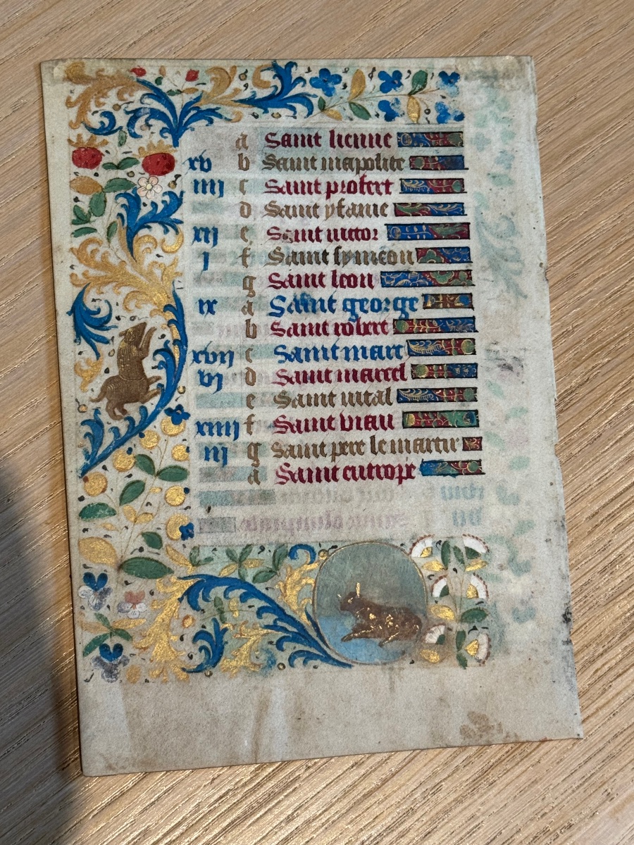 An Illuminated Page From A 15th Or 16th-century Book Of Hours -photo-3