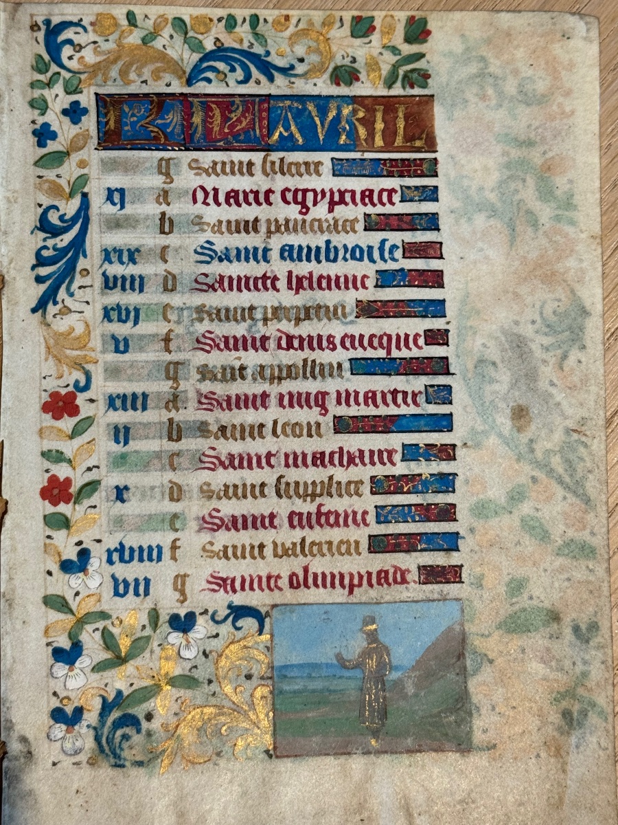 An Illuminated Page From A 15th Or 16th-century Book Of Hours -photo-4