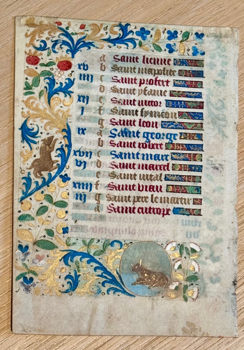 An Illuminated Page From A 15th Or 16th-century Book Of Hours 