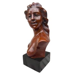 Bronze Bust Of A Young Woman