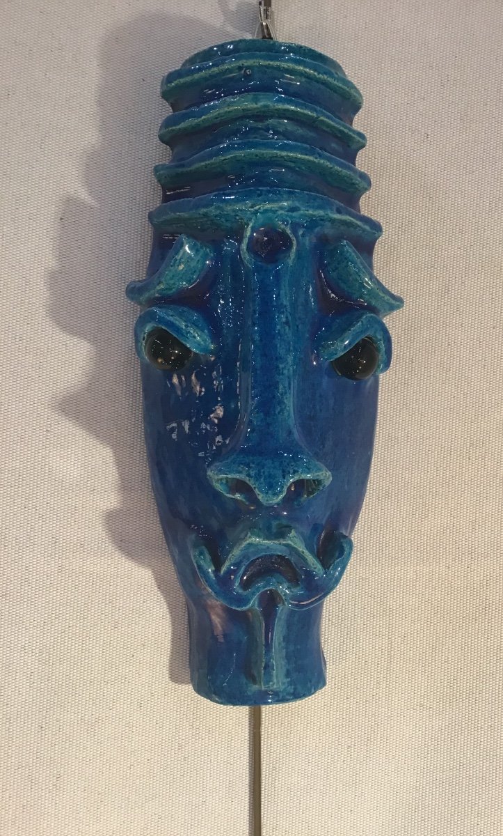 Savigny Turquoise Blue Ceramic Mask-photo-2