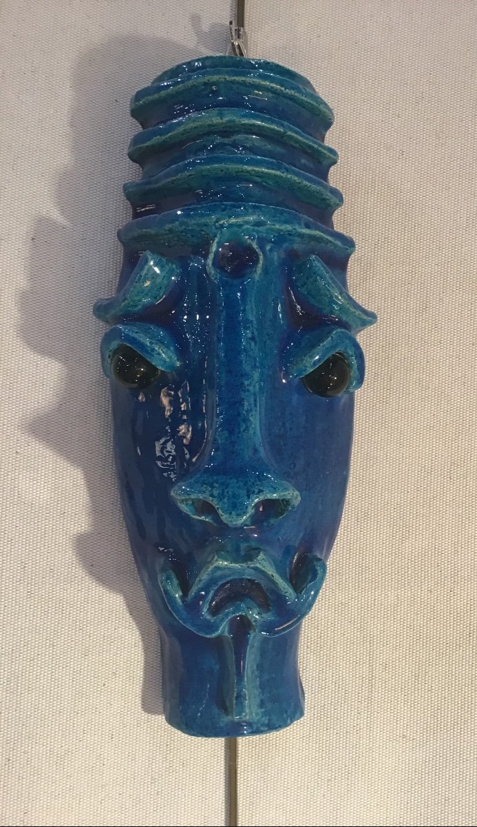 Savigny Turquoise Blue Ceramic Mask