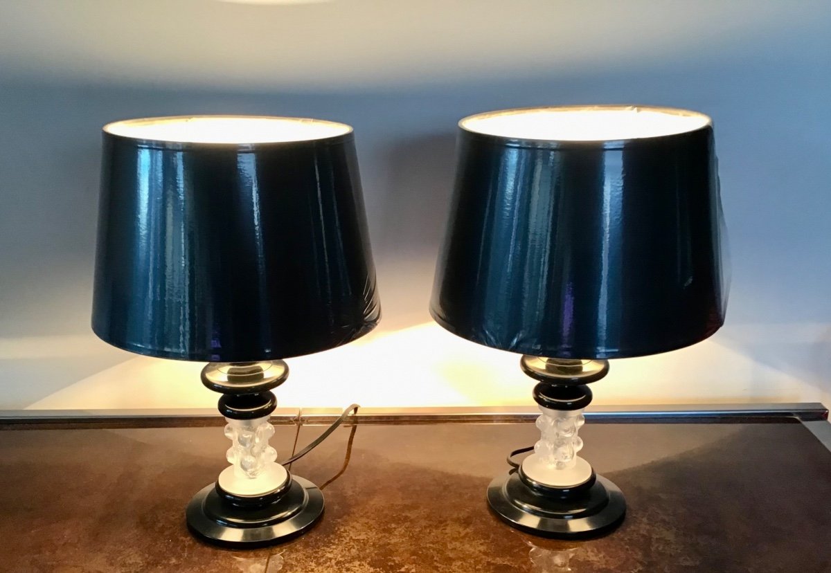 Pair Of Lalique Lamps-photo-3