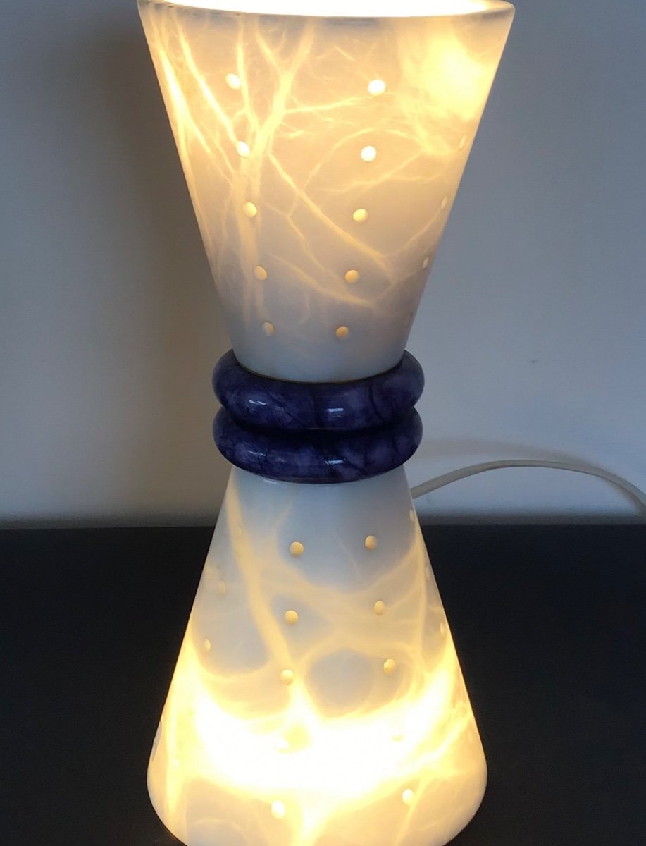 Diabolo Memphis Lamp In Alabaster And Stone-photo-2