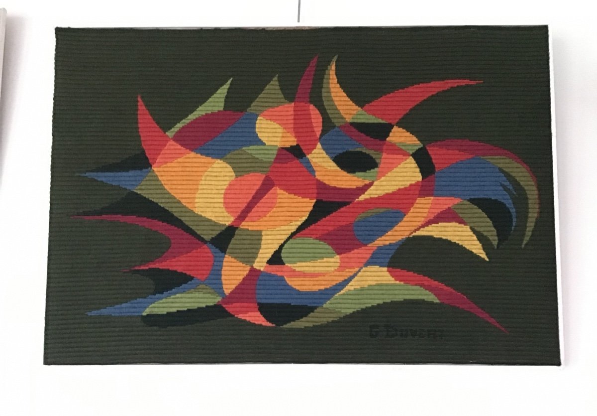 Kinetic Tapestry Signed Gilles Duvert 1970
